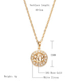 Design Works 14K Filled Rose Gold AAA Zircon Diamonds Micro Wax Inlay Collarbone Necklace, Light Luxury Jewellery