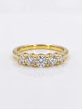 Shiny 0.1CT Round VVS1 D Colour Moissanite Diamonds Eternity Ring