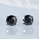 Real 0.1-3CT Moissanite Diamond Stud Earrings Silver Platinum Plated  Fine Jewelry
