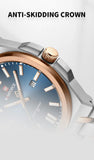 New Arrival Brand Luxury Waterproof Stainless Steel Business Quartz Sport Luminous Date Clock Men Wristwatches
