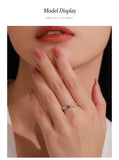 New Hollow Design Dazzling AAAA Lab Created Diamond 925 Sterling Silver Ring