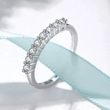 Stackable D Colour VVS1 Moissanite Diamonds Eternity Rings For Women S925 Sterling Silver Engagement Fine Jewellery