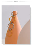 18K Gold Plated Distinctive Stainless Steel Metal Four Finger Stacking Trendy Unusual Ring