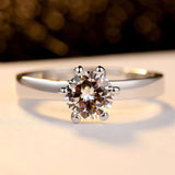 Six Claws Solitaire 0.5/1/2/3/5ct D Colour Moissanite Diamonds Engagement Rings S925 Sterling Silver Fine Jewellery