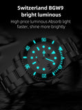 Top Luxury 200m Diving BGW9 Super Luminous 316L Stainless Steel Quartz Watch For Men