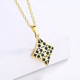 New Creative Diamond-shaped High-quality Handcrafted Enamel Necklace