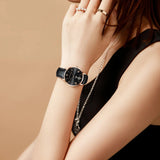 New Elegant Fashion Simplicity Womens Watches Original Quartz Movement Rose Gold Plated Watches for Women
