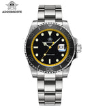 Luxury Men's Diver Steel 200m Waterproof Ceramic Bezel Analog Luminous Quartz Watch