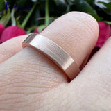 Pipe Cut Brushed Finish 4/6/8MM Rose Classic Tungsten Carbide Wedding Rings