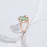 14K Rolled Gold Emerald AAA Zircon Crystal Big Green Luxury Rings For Women Fine Jewellery