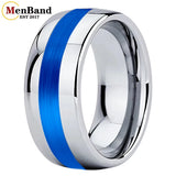 Dome Band Center Brushed 8MM 10MM Men's and Women's Tungsten Carbide Rings