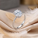 Stunning D Colour VVS1 Moissanite 925 Silver Solitaire Wedding Engagement Ring