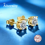 Top Sparkling 0.5-2 Carat D Colour Moissanite 925 Sterling Silver Stud Earrings