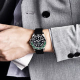 New LUXURY DESIGN Top Mechanical Automatic Watch Sports Rubber Diver Series Watch Luminous Date Display Wristwatches