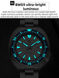 New 200M Waterproof Quartz Watch Sapphire Crystal BGW9 Luminous Ceramic Bezel Stainless Steel Diving Watch