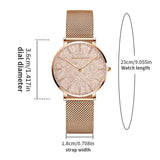 Elegant Luxury Women's Watch With Japanese Original Quartz Movement Stainless Steel Mesh Strap WristWatches