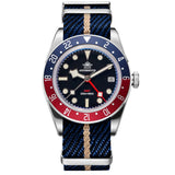 Super Luminous Bubble Mirror Glass GMT Watch 20Bar Diver Stainless Steel Quartz Watch