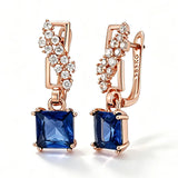Multicolour 14K Gold Filled AAA Lab Created Zircon Diamonds Lizard Drop Earrings