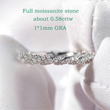 VVS1 D Colour Moissanite Diamonds S925 Sterling Silver Wedding Engagement Rings
