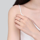 Classic Design Moissanite Diamonds Solitaire Rings For Women 925 Silver with White Champagne Gold Plated Jewellery