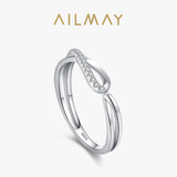 Geometric Design Dazzling AAAA Lab Created Diamond 925 Sterling Silver Ring