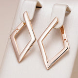 14 Karat Gold Filled Fashion Glossy Simple Rhombus Dangle High Quality Earrings For Women