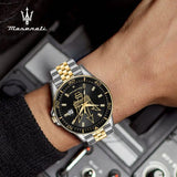 Luxury Maserati Watches Men's Luxury Fashion Trends in Europe and America Luminous Gold Steel Strap. Ideal Present