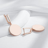 14K Rolled Gold Fashion Glossy Simple Round Dangle Earrings High Quality Fine Jewellery