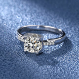 Super GRA Certified 0.5-3CT VVS1 Moissanite Diamond Rings for Women 925 Silver Ring for Engagement Wedding Jewellery