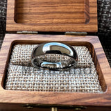 Dome High Polish Classics I Love You 6/8MM Men Women Wedding Tungsten Couple Rings