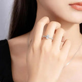 D Colour VVS1 1/2CT Oval Cut Moissanite Diamonds Rings Silver 18K Gold Plated Wedding Engagement Jewellery with GRA