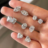 Dazzling 0.5-3ct Moissanite Diamond Sterling Silver Stud Earrings for Women Men