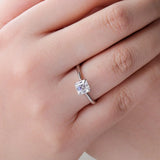 Amazing 1/2/3/5CT Asscher Cut VVS1 D Colour Moissanite Diamond Silver Solitaire Ring