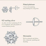 Awesome Stars And Five Quality High Moissanite Diamonds Earrings - 100% 925 Sterling Silver Fine Jewellery - The Jewellery Supermarket