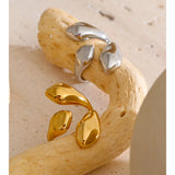 18K Gold Plated High Quality Smooth Stainless Steel Geometric Casting Distinctive