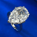 Wonderful Classic Pear Cut High Quality AAAAA High Carbon Diamonds White Sapphire Gemstone Fine Jewellery Rings - The Jewellery Supermarket