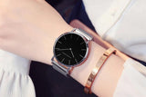 Best Price Elegant Women Watches Japan Quartz Movement Waterproof Rose Gold Stainless Steel Mesh Ladies watches