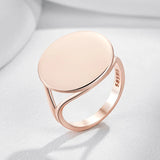Fashion Glossy 14K Rolled Gold Big Ring Simple Round High Quality Fine Jewellery