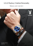 Original Luxury Brand Automatic Mechanical Watches for Men Classic Stainless Steel Date Week Waterproof Wristwatches