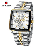 Top Brand Waterproof Luminous  Stainless Steel Chronograph Date Stopwatch Sport Watches for Men