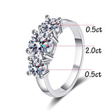 Super 18KGP Sterling Silver Moissanite Diamonds Rings for Women,  European and American Fashion style Fine Jewellery
