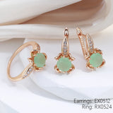 Luxury Design 14K Rolled Gold Emerald Green AAA Zircon Crystals Drop Earrings