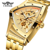 New Sports Triangle Casual Automatical Hollow Fashion Luminous Pointers Skeleton Military Mechanical Watches
