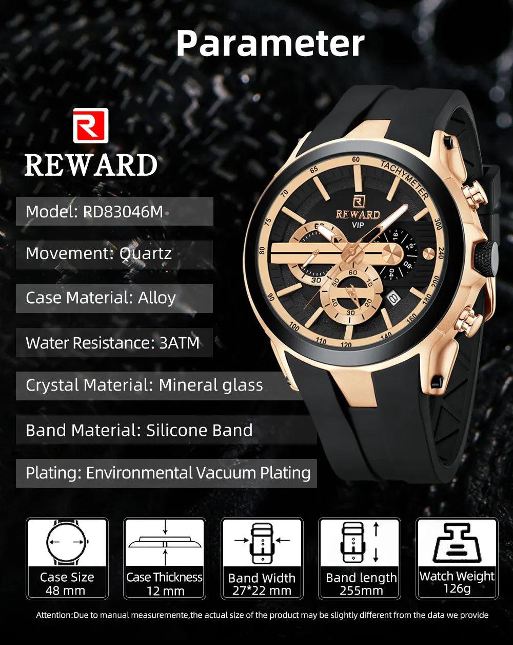 VIP Top Brand New Fashion Leather Strap Waterproof Luminous Chronograph Sport Watches for Men - Ideal Gifts - The Jewellery Supermarket
