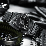 New Arrival Triangle Design Golden Waterproof Stainless Steel Men Sports Quartz Watches - Popular Choice