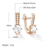 14K Rolled Gold AAA Zircon Diamonds Drop Earrings High Quality Wedding Jewellery