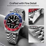 Luxury Brand Mechanical Stainless Steel GMT Watch Sapphire Glass Diver Watch