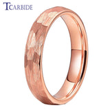 Multi-Faceted Hammered Brushed Finish 4/6/8MM Men Women Tungsten Wedding Rings