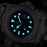 Black or Silver Finish 200m Diver BGW9 Luminous Men's Stainless Steel Quartz Watch