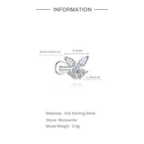 Round Cut 0.03-1.2CT Moissanite Diamonds Sterling Silver Unisex Stud Earrings